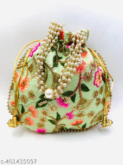 Women Potli Bags,  Designer Potly Hand Embroidered Party Wear festive Potli Bags for wedding