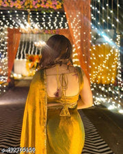 Solid Beads and Stones Saree