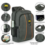 Casual Polyester Zip Pocket Grey Water Resistant Backpack For Men | Men's Backpack | College Bag | Laptop Bag | Travel Bag