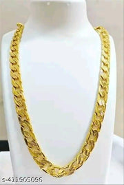 Gold Dial Golden Wrist watch for men watch With free ring And  Men With Free Designer Flat Chain gold plated chain