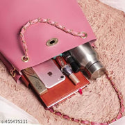 Golden Chain Handle Bag for Women | Stylish Women Bag  | Trending Women Shoulder Bag