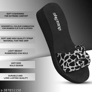 Skytrap Pink, Black Nubuck EVA Fancy Stylish & Comfortable Extra Soft Slippers Flipflop for Women & Girls Combo of 2