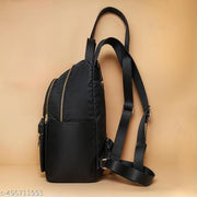 New Iconic Style Women/Girls Backpack for Collage School  Travel - Casual  Outdoor Use (Black)