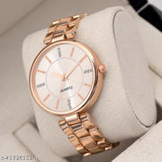Attractive Colorful Metal Belt Analog Watches for Women