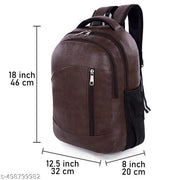 Leather Fashionate School Bags Laptop Backpack Waterproof PU Leather Backpacks for Men Women Boys & Girls Backpack