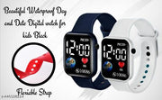 WATER PROOF LED Display Fashionable Children Kids Digital Watches Waterproof Sports Square Electronic Led Watch for Kids, Boy & Baby Girls-Digital Watch for Kids
