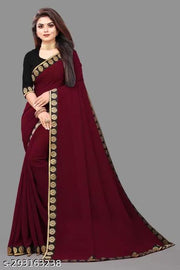 Gucci New Treanding Plain Georgette Saree For Partywear