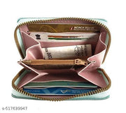 Womens Faux Leather Mini Wallet Purse Combo Pack of 2 Stylish Metal Studded Design with 4 Card Slots Zipper Coin Pocket Compact and Durable Light Green & Dark Beige
