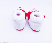 Tarun Child Care Baby Booties Baby Shoes for Any Occasions, Festive-0 to 10 Months Unisex-White Red
