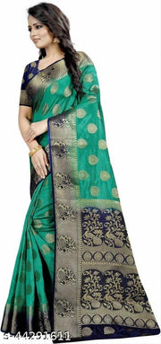 fine wear cotton silk multicolour saree.(utsav)