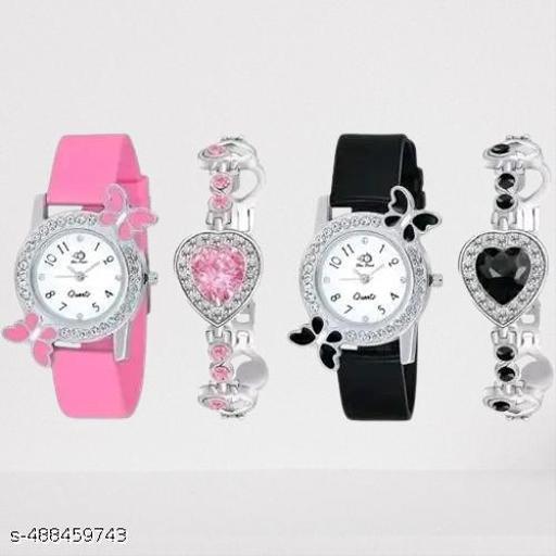 Fancy Women Analog Watches Combo With Braslate