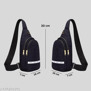 Sling bag Crossbody travel bag Stylish Shoulder Bag chest bag Backpacks Lightweight One Strap Sling Bag for Men & Women (Black - 30 x 16 x 7 Cm)