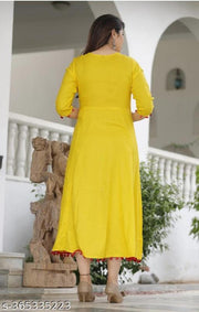 Women Embellished Viscose Rayon Anarkali Kurta