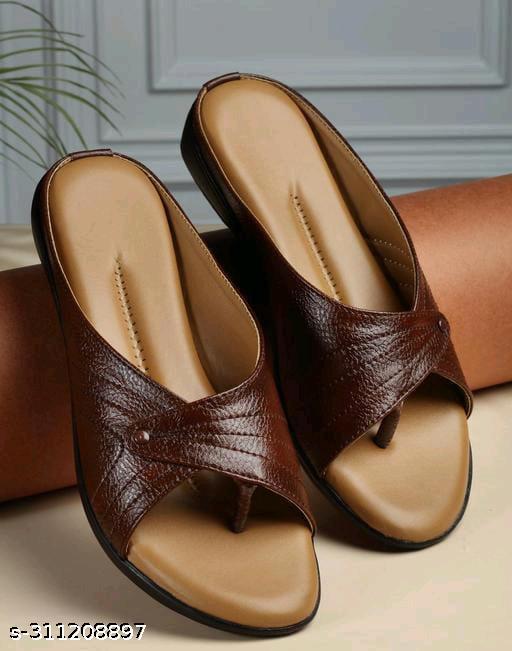 SGR Latest Comfortable Unique Casual Sandal Slippers For Girls & Women| Brown Comfortable Flat Sandals Women