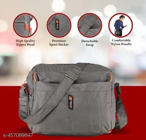 Men & Womens Cross Body Travel Sling Bag || Nylon Sling Bag || Cross Body Utility || Travel Bag || Office Business Messenger Bag || One Side Shoulder Bag For Men And Women Unisex || (Pack Of 1)
