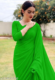 Georgette Saree with (NO BLOUSE)