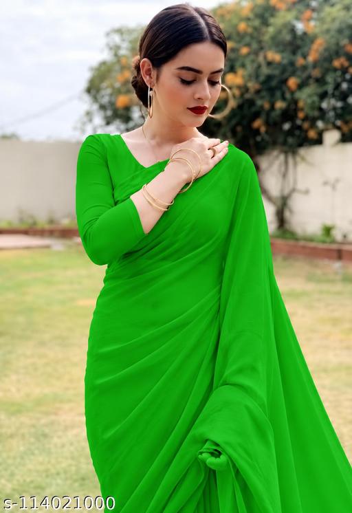 Georgette Saree with (NO BLOUSE)