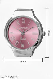 Unique and attractive solid round dail high quality stainless steel chain watches for girls and women