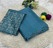 NEW CHINON FIROZI BLUE SAREEE