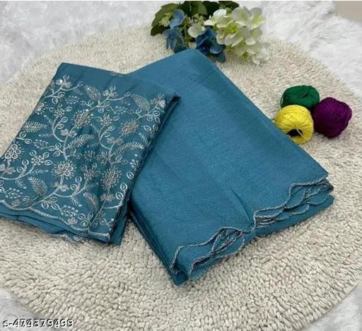 NEW CHINON FIROZI BLUE SAREEE
