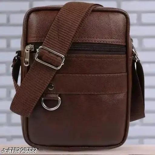 Messenger small sling bag for men women office use persnol casual with adjustable Strap
