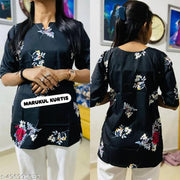 Floral/ varli Printed Short Kurti , Kurta Short Top for women