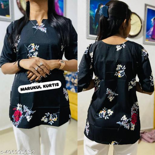 Floral/ varli Printed Short Kurti , Kurta Short Top for women