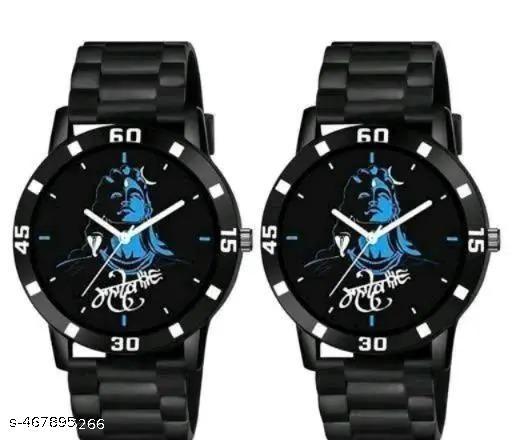 New stylish watch amazing watch wrist watch pu rubber strap watch black colour watch for mens & boys