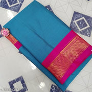 Golden Zari Cotton Silk Paithani Saree Ananda Pink