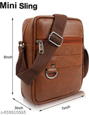 Men Tan Sling Bag