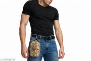 Belt Pouch Waist Bag 5x7 Inch Double Zip Beige