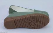 New latest kids olive green patent loffer for girls partywear