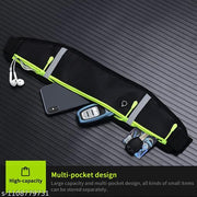 Slim Running Belt for Women and Men, Waterproof Phone Holder for Reflective 2 & 3-Pocket Waist Pack for Storing Runner’s Essentials Safely, 3 Pocket