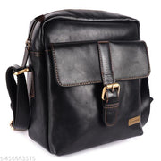 LANDMINE Crossbody Genuine Leather Sling Bag For Men Black | Messenger bag | Shoulder Bag - Travel Bag Adjustable Strap