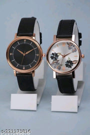 Best Quality Festive Season Flower Designer Round Dial Attractive Leather Belt Women Watches Combo Pack of 2 Watches combo for women stylish girl watches combo pack of 2 analog watches combo wrist watches combo watches for girls stylish watches Set