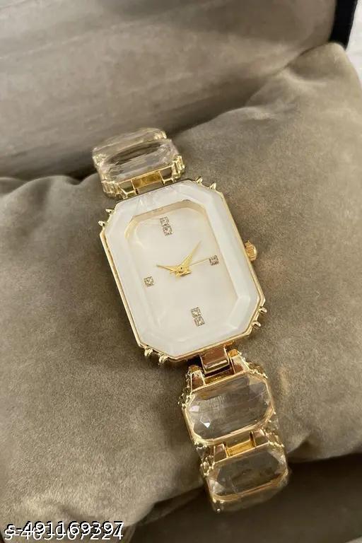Women Luxury Watches Ladies Wrist Watches Women Square Quartz Watch For Gifts New Definition of Your Elegance: Cream Colored Chopper Watch, Women's Steel Wristwatch
