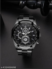 Name : zed black Men’s Super Running Racing Steel Belt Sports Suit Quartz Watch