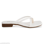 Women's Fashion Sandal | Soft, Comfortable and Stylish Flat Sandals for Women & Girls | For Casual Wear & Formal Wear Occasions (White)