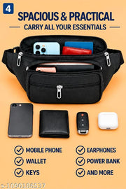 Men’s Premium Multi-Pocket Waist Bag | Crossbody Belt Bag | Travel & Daily Use
