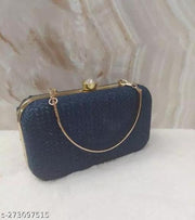 FANCY PARTYWEAR BOX CLUTCH WITH HANDLE SHIMMER SHINING BRIDAL CLUTCH