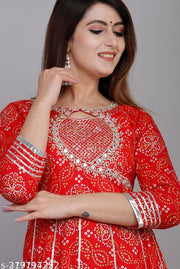 Women's Rayon Printed Straight Kurti