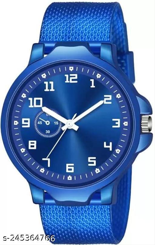 Branded Analog Dial Pu Belt Unisex Boy's & Men's Watch