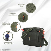 Crossbody Polyster Messenger Green Sling Bags For Men's & Women's || Office College & Travel Using One Side Sling Bags (Pack of 1)