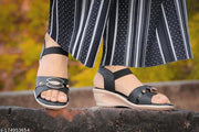 women footwear heels : ladies heel sandals : casual heel sandals : black solid heels : formal heel sandals : casual wedge heels