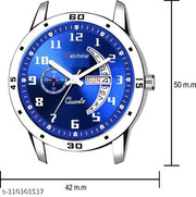 Stainless Steel Strap Day Date Analog Watch For Men