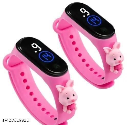combo 2 pink m2 watch for kids and girls