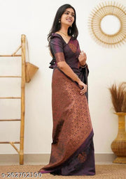 Designer Beautiful Banarasi Saree with Blouse Piece for Women