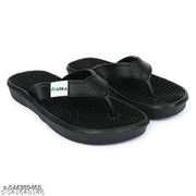G plus comfortable daily use acupressure men's slippers/ ortho slippers for men's/ daily use chappal (Black)