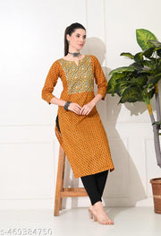 Amthi Pure cotton Ajrakh print A-line Kurti with Pocket