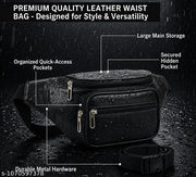 Waist Bag for Men Side Bag for Travel, Sports Waterproof & Adjustable Belt Pouch Fanny Waist Bag